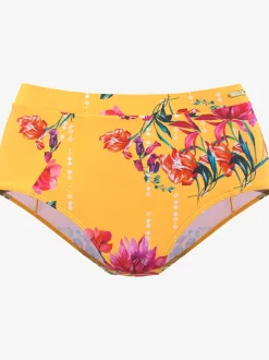 Bas de maillot de bain taille haute imprimé floral moderne