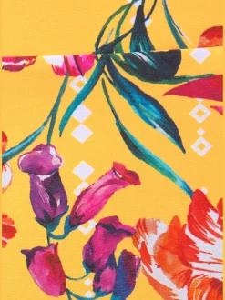 Bas de maillot de bain taille haute imprimé floral moderne
