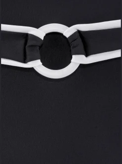 Bas de maillot de bain taille haute uni