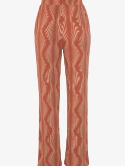 Bas de pyjama pantalon large avec imprimé palmiers graphique