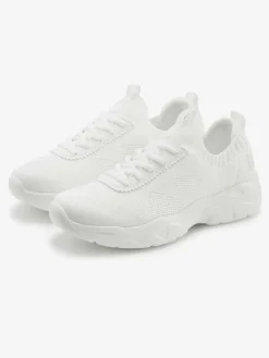 Baskets chaussures en textile, chaussures en tissu avec semelle chunky tendance