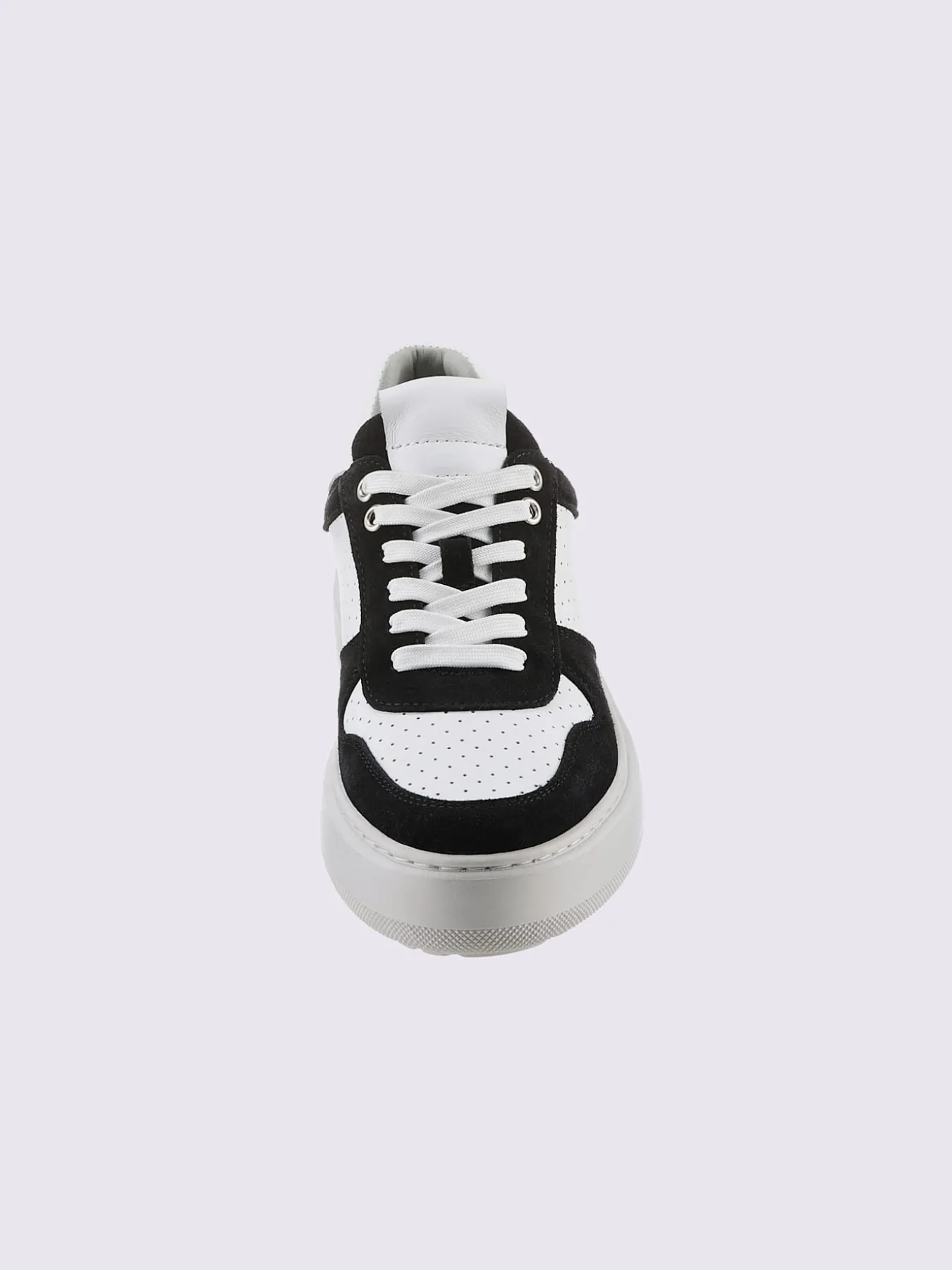 Baskets cuir de bœuf nappa et velours