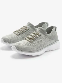 Baskets sneakers en textile avec laçage brillant tendance