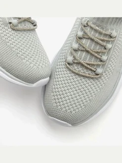 Baskets sneakers en textile avec laçage brillant tendance