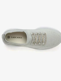 Baskets sneakers en textile avec laçage brillant tendance