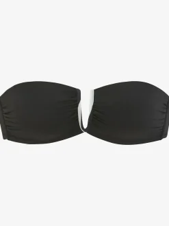 Bikini bandeau style uni moderne avec détails contrastés