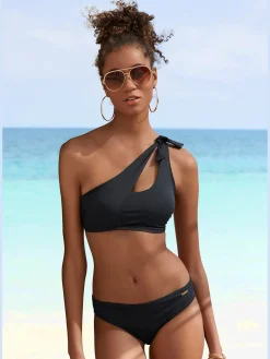 Bikini bustier coupe asymétrique