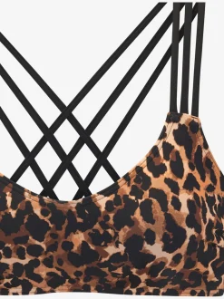 Bikini bustier imprimé léopard tendance