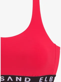 Bikini bustier ruban élastique avec marque inscrite