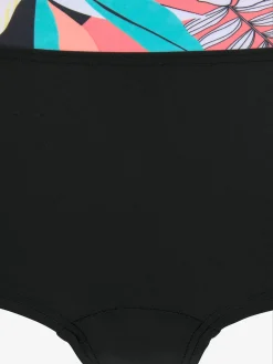 Bikini mini-short imprimé, effet de couleur différent pour chaque pièce
