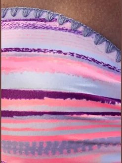 Bikini push-up design rayé coloré