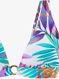 Bikini triangle imprimé feuilles tendance
