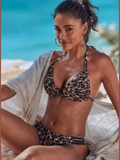 Bikini triangle imprimé léopard tendance