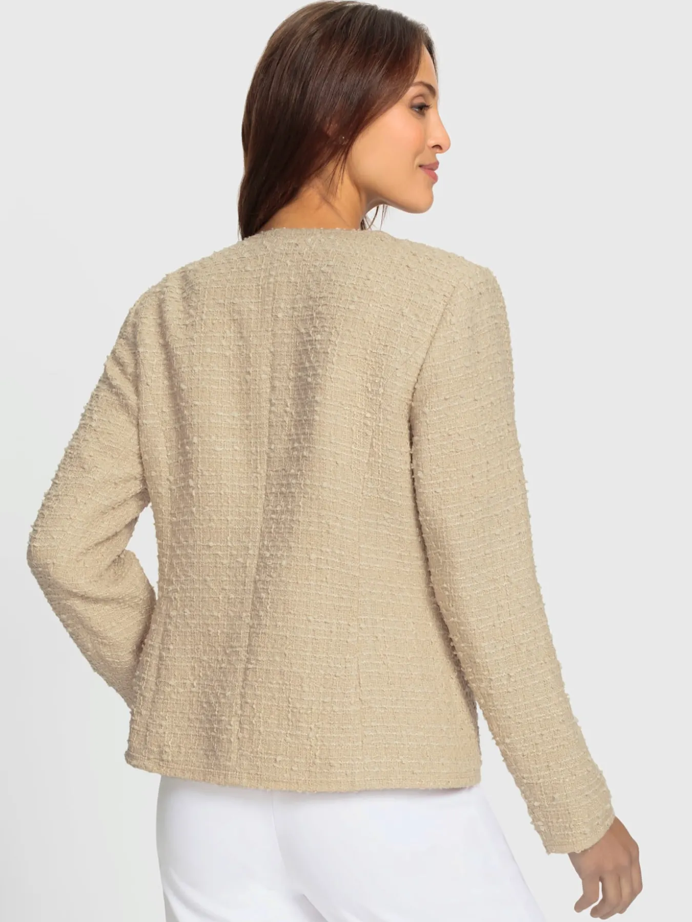 Blazer bouclé à la fois confortable et chic