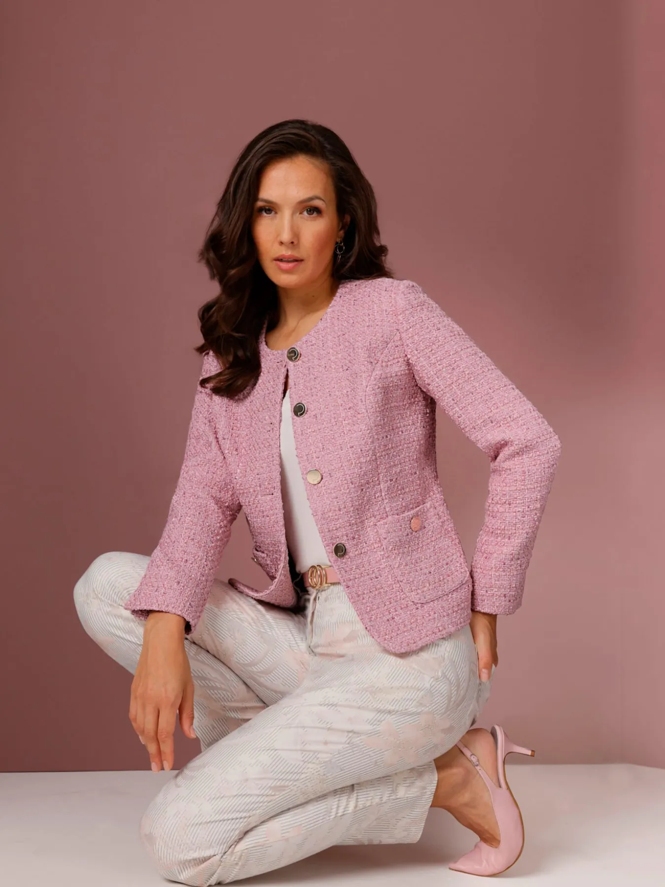 Blazer bouclé 30% laine