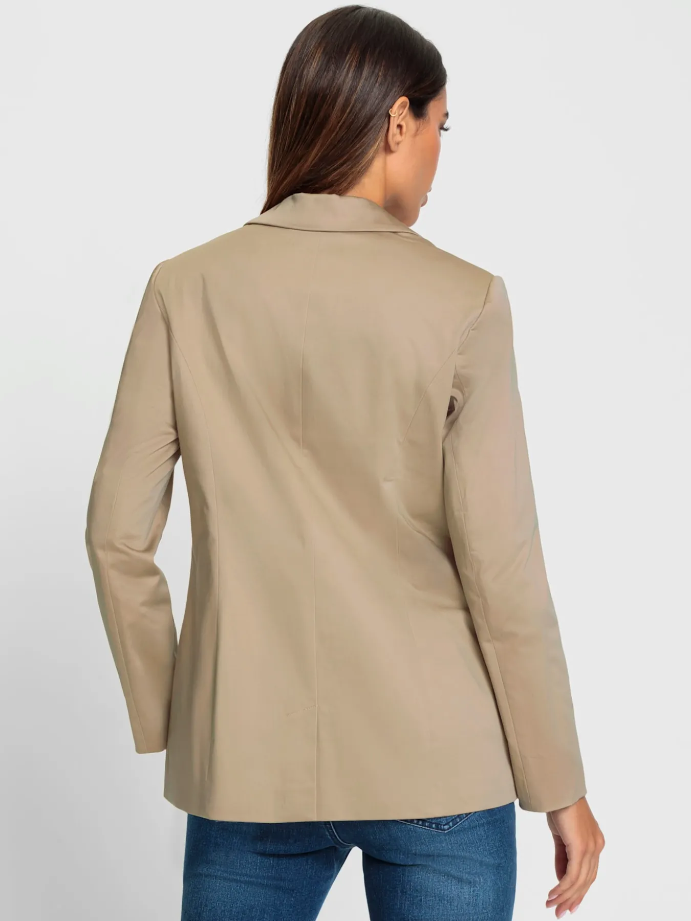 Blazer col à revers à effet affinant