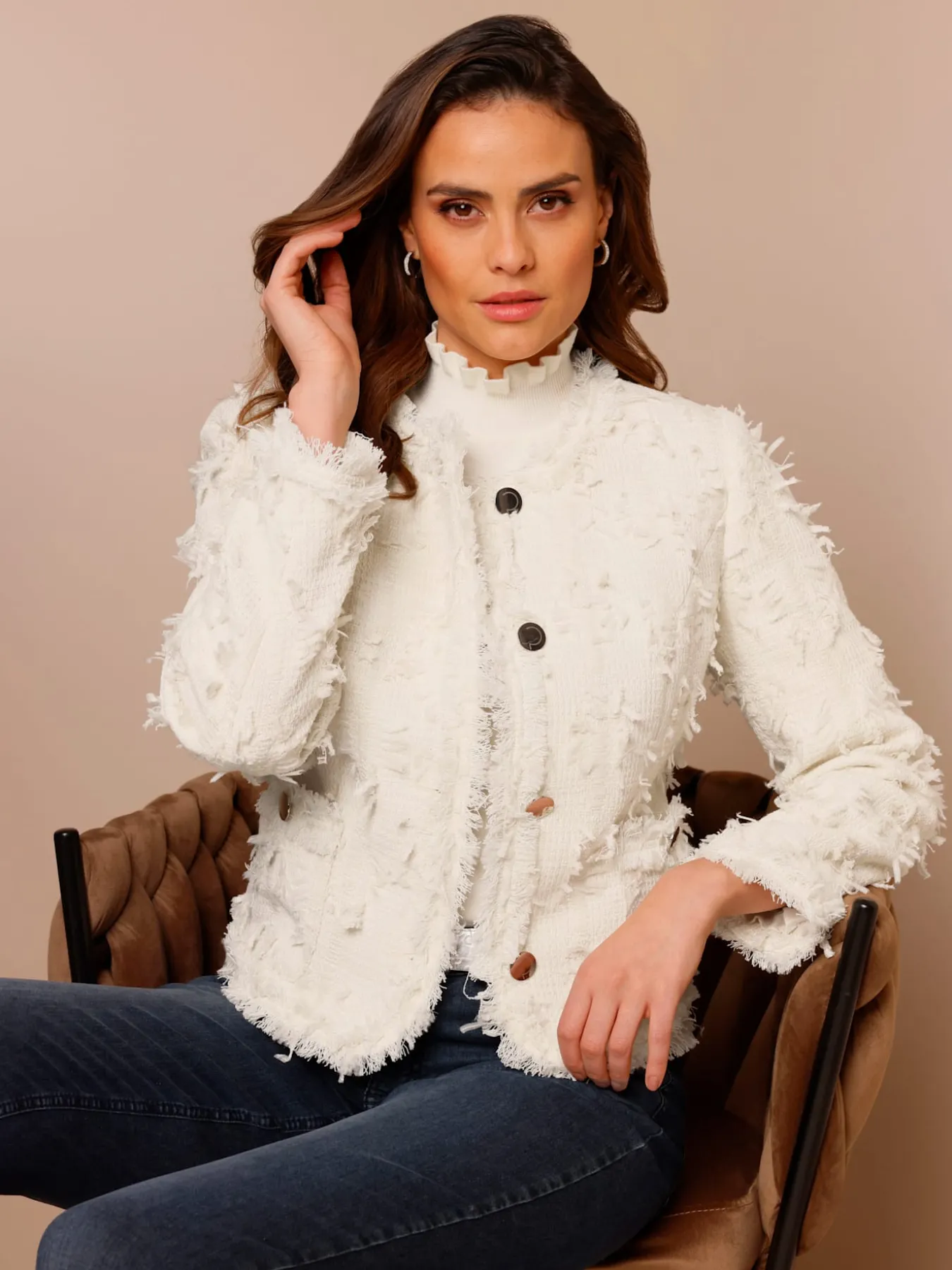Blazer court 30% laine