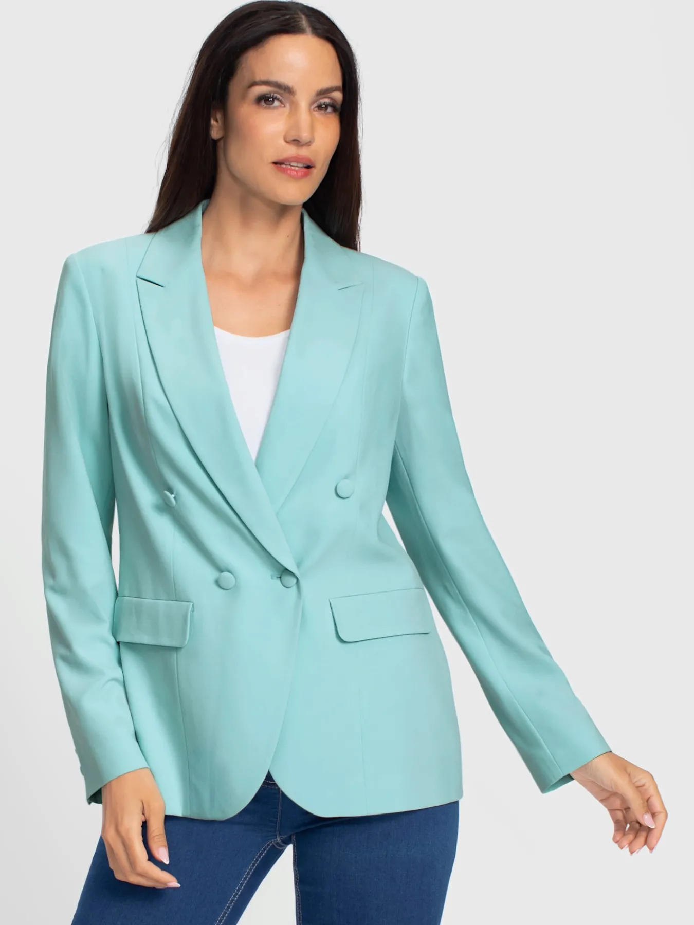 Blazer double patte de boutonnage