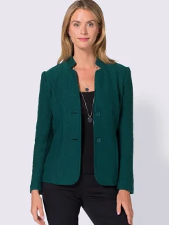 Blazer doux au col montant