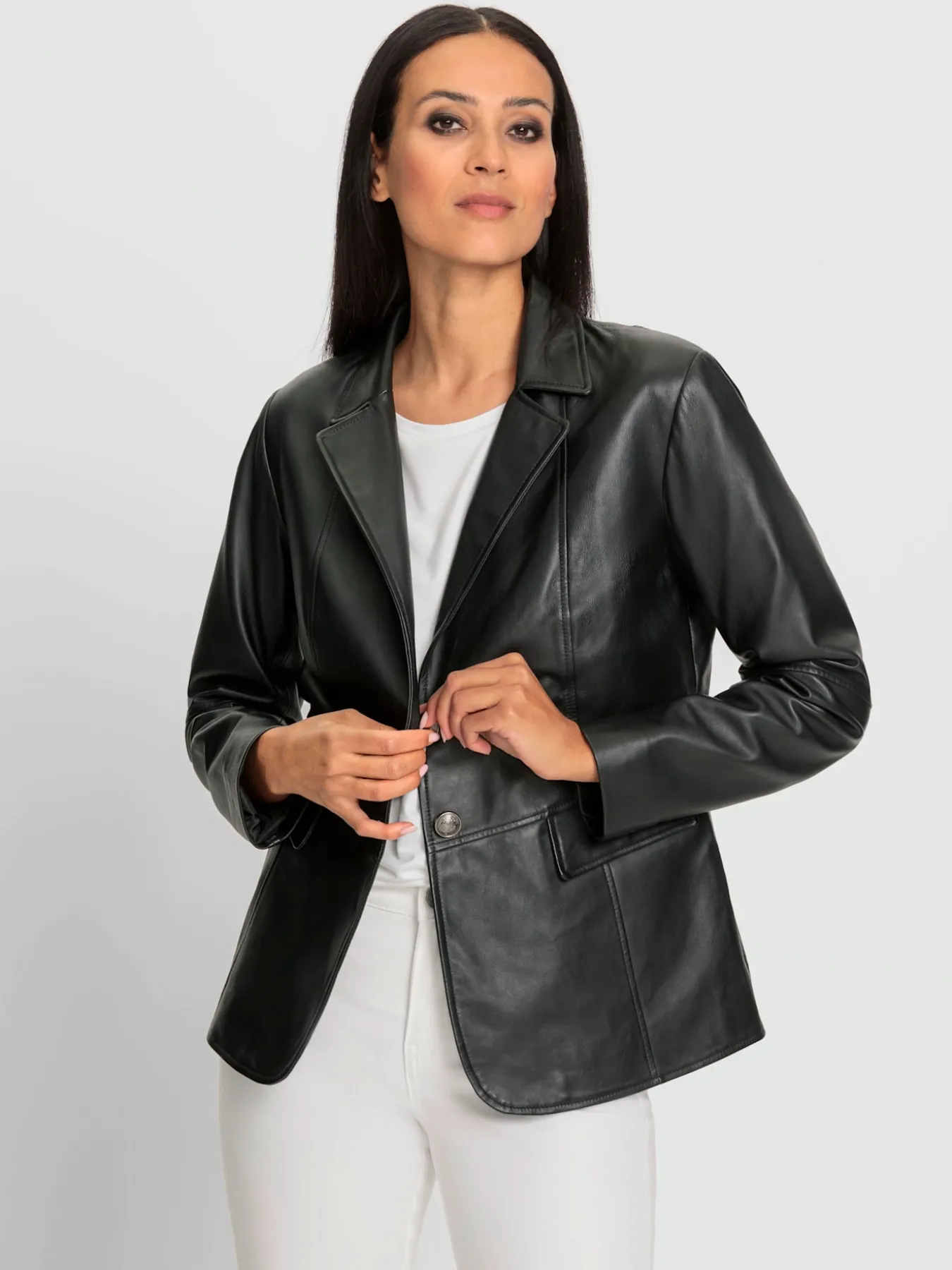 Blazer en cuir 100% cuir agneau nappa