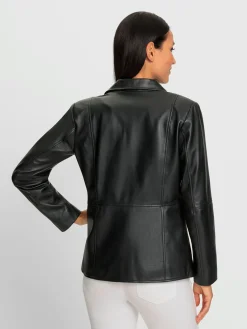 Blazer en cuir 100% cuir agneau nappa