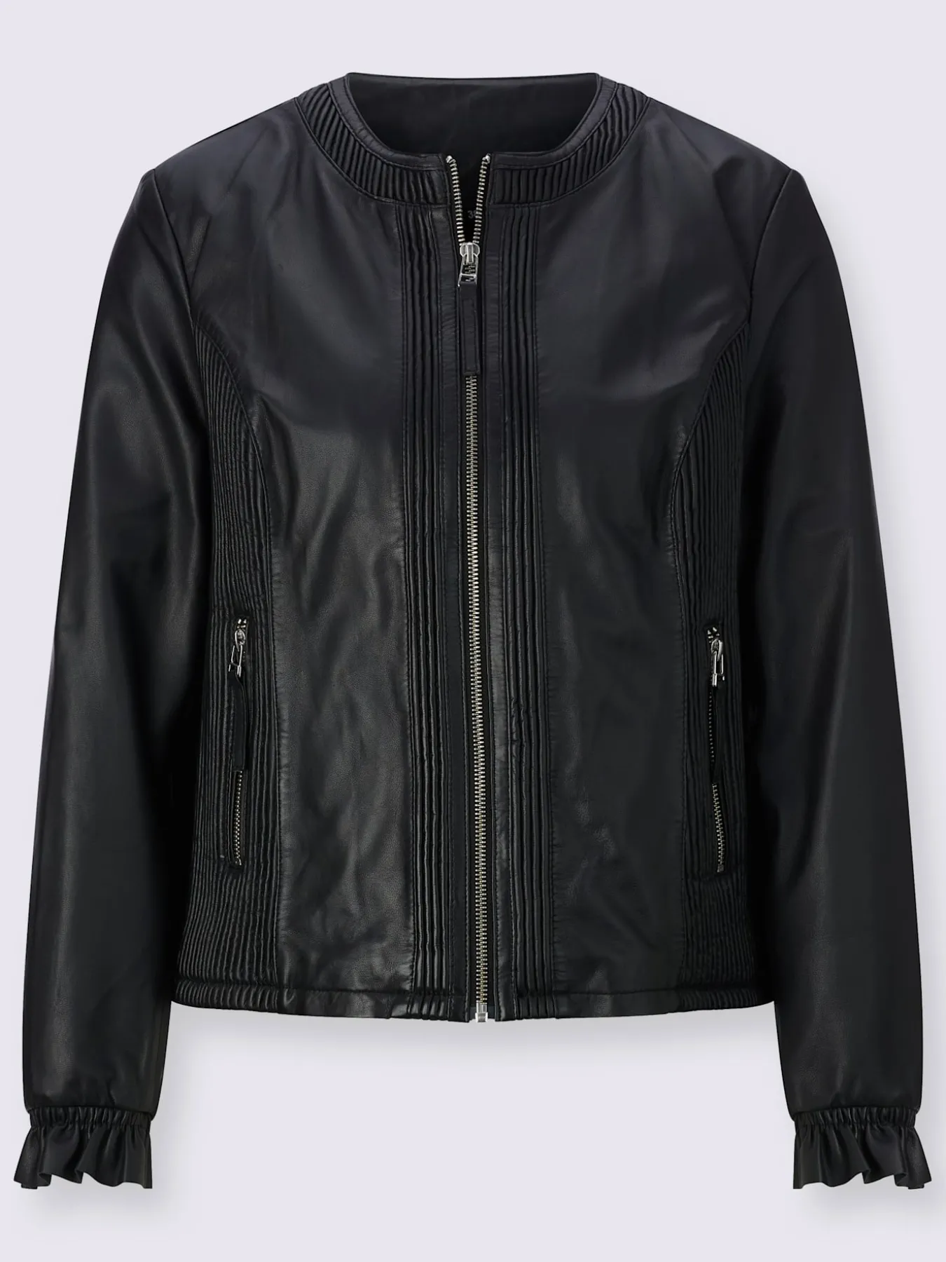 Blazer en cuir pur cuir d'agneau nappa