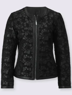 Blazer en cuir pur cuir d'agneau nappa