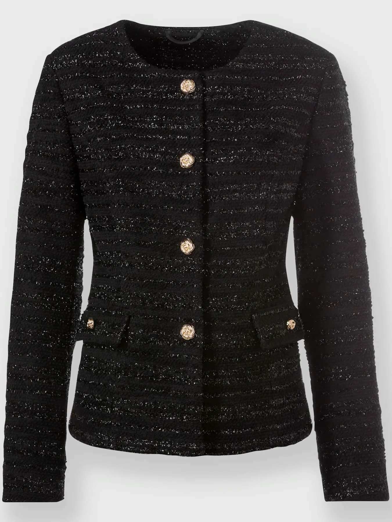 Blazer en jersey boutons fantaisie dorés