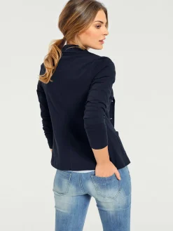 Blazer en jersey coupe sobre pour un look décontracté tendance