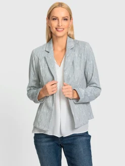 Blazer en jersey joli motif jacquard