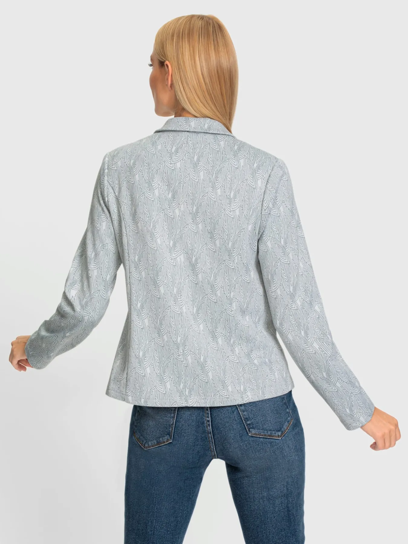 Blazer en jersey joli motif jacquard