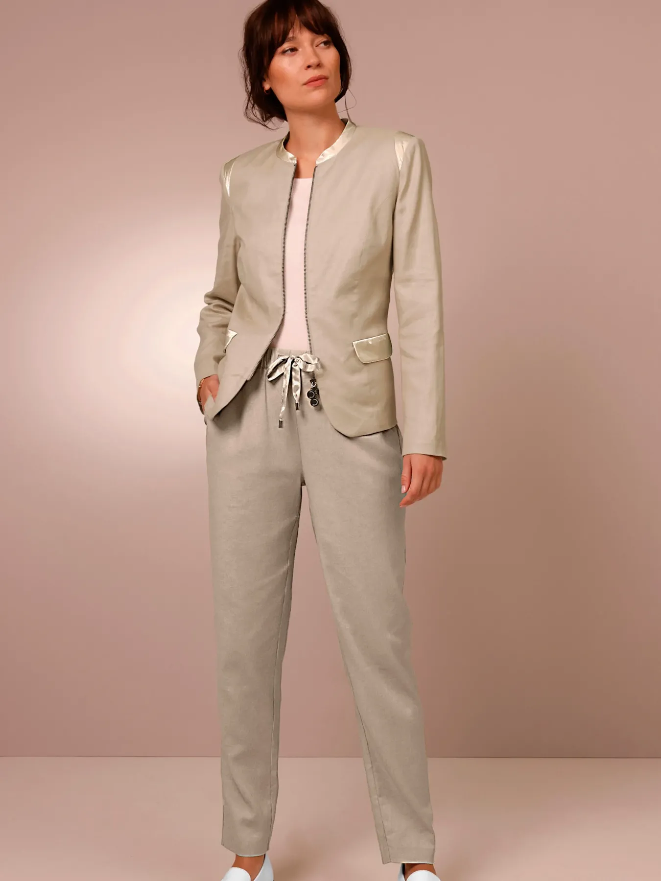 Blazer en lin mélange viscose-lin estival
