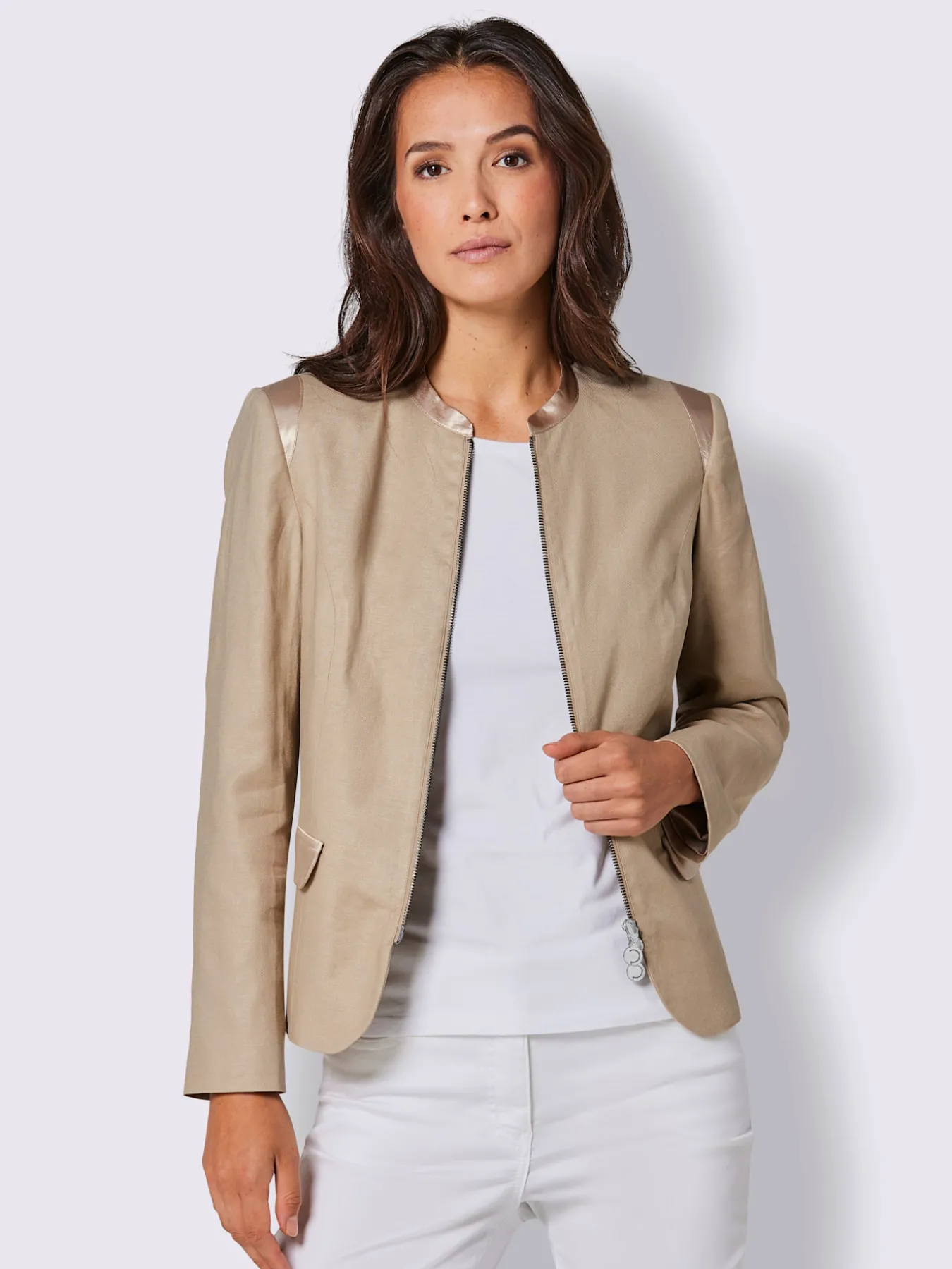 Blazer en lin mélange viscose-lin estival