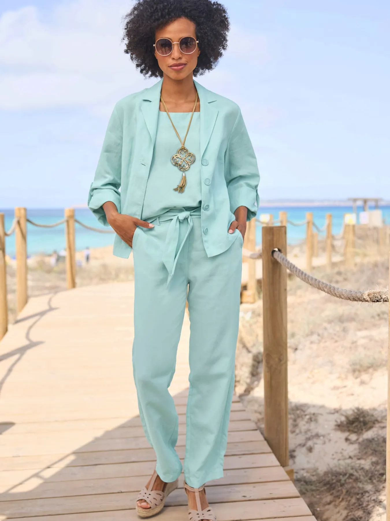 Blazer en lin qualité lyocell estivale