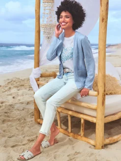 Blazer en synthétique imitation cuir velours douce