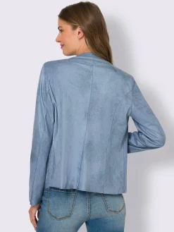 Blazer en synthétique imitation cuir velours douce