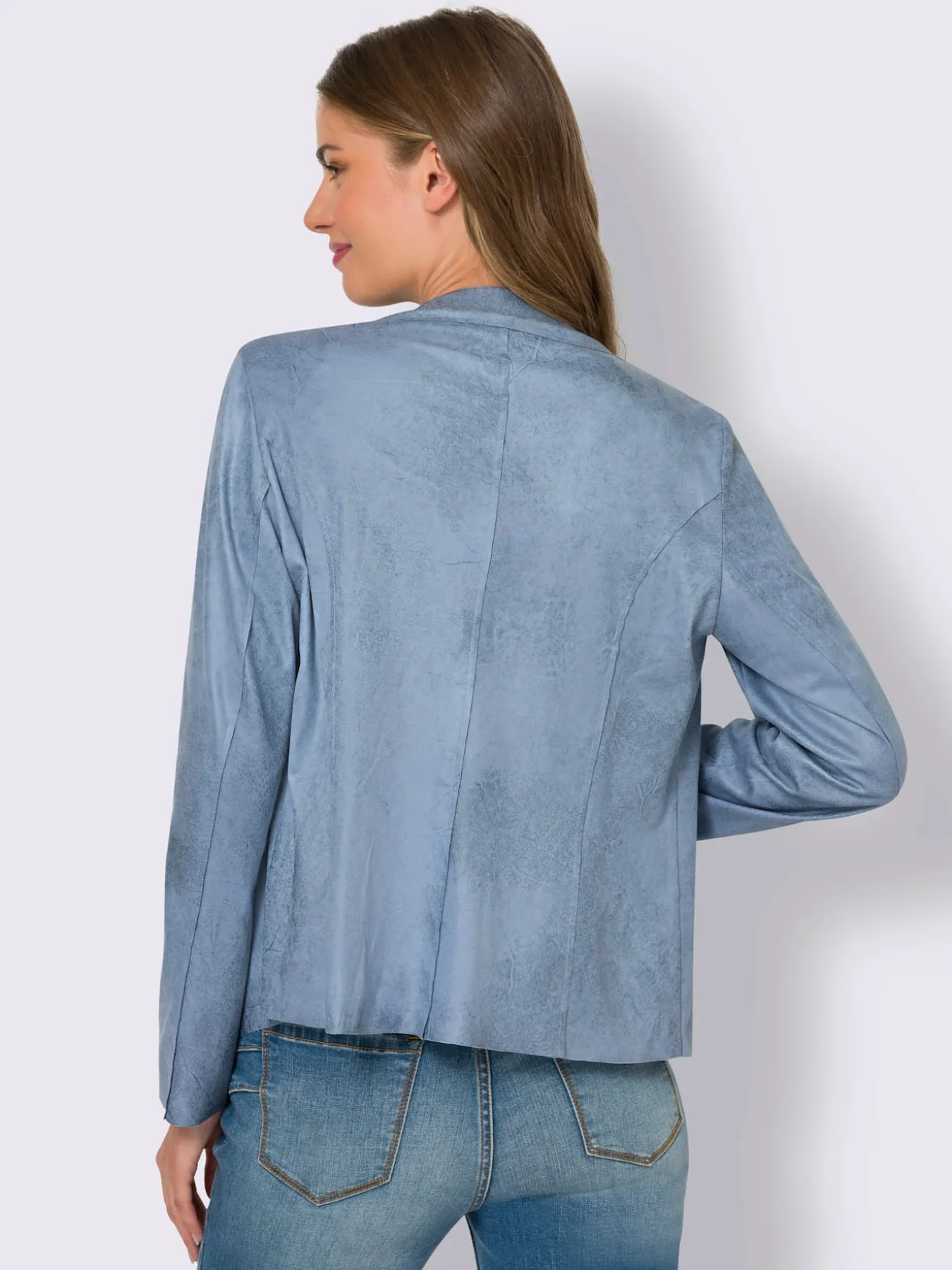 Blazer en synthétique imitation cuir velours douce