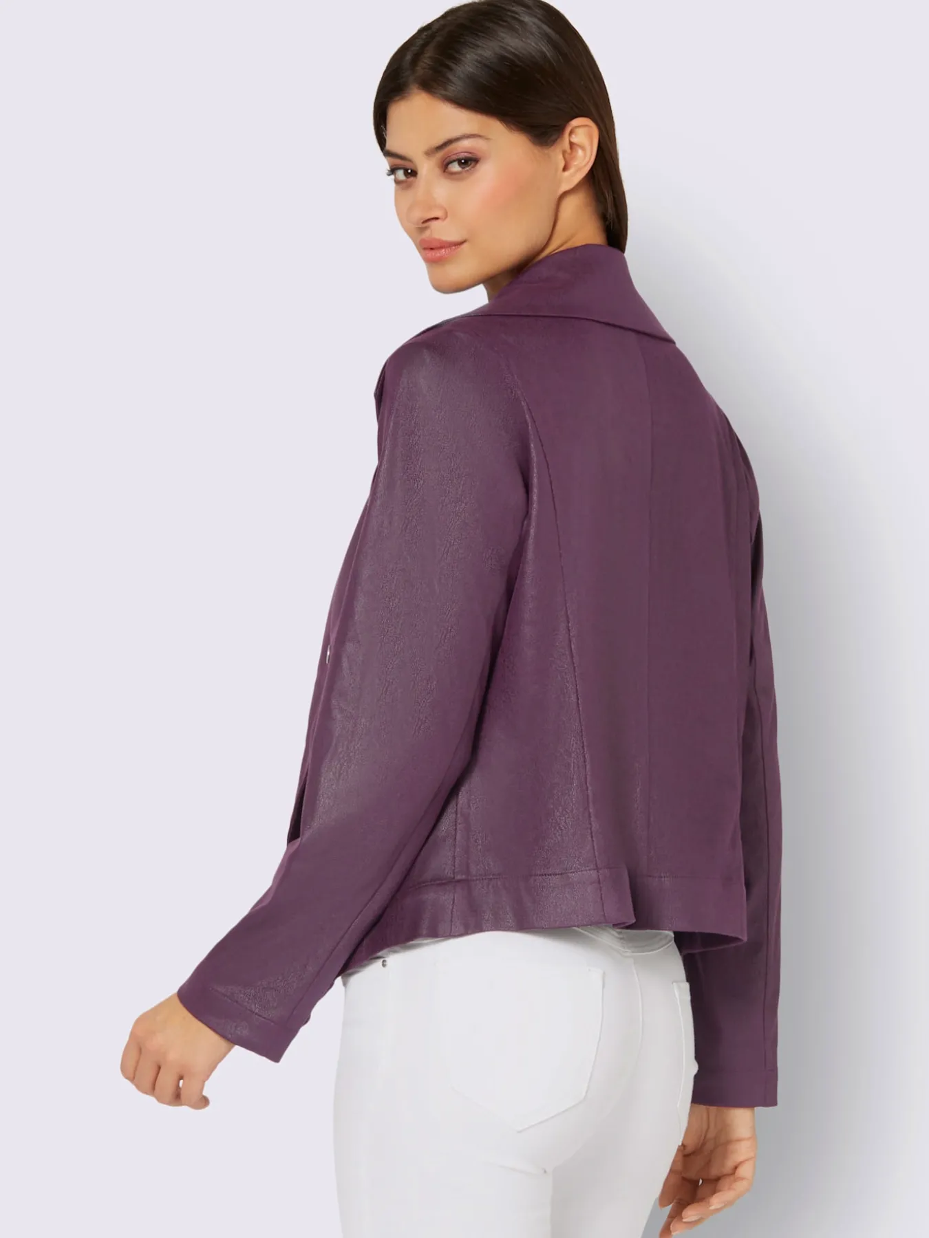 Blazer en synthétique imitation cuir souple