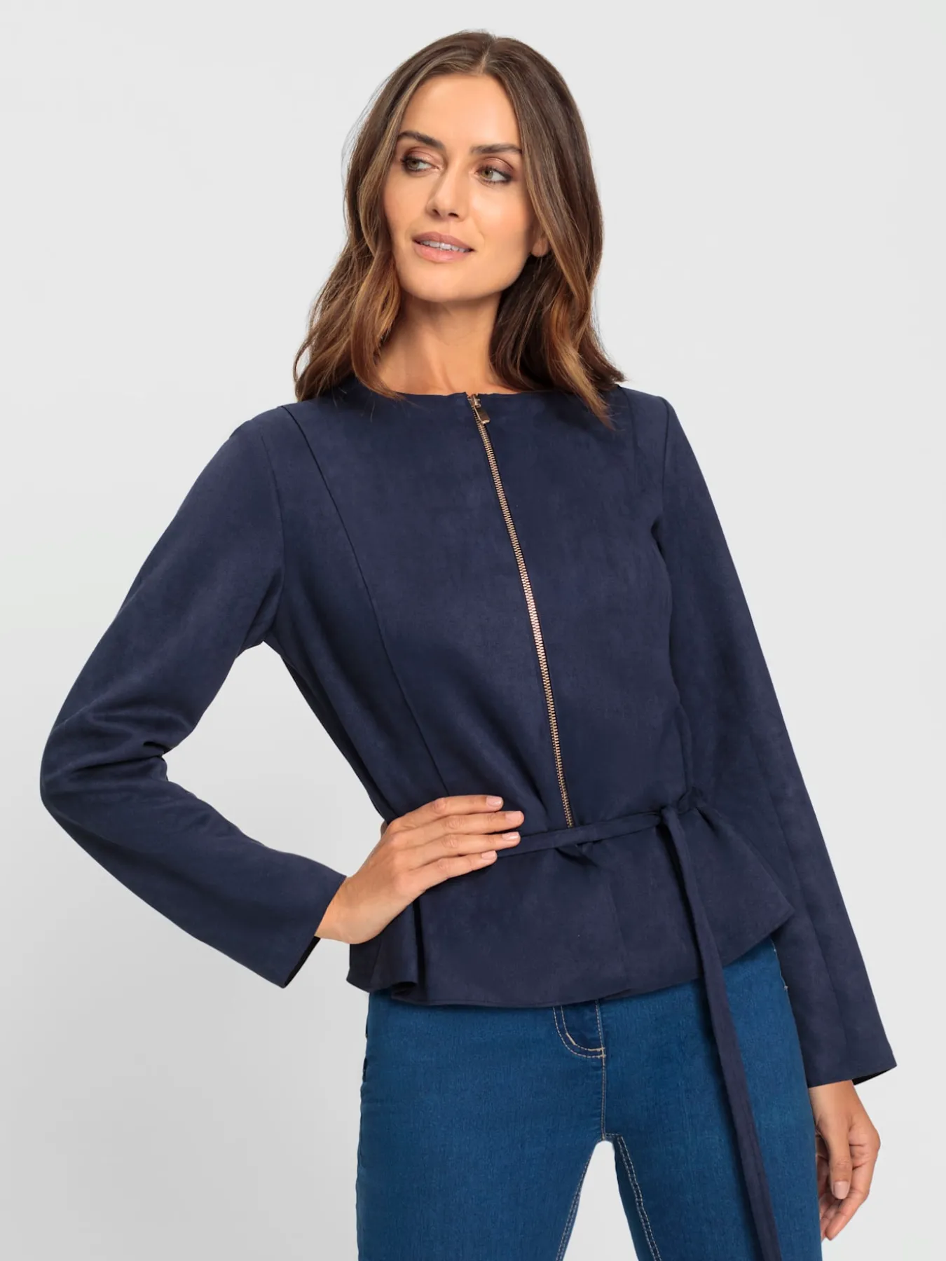 Blazer en synthétique qualité velours douce