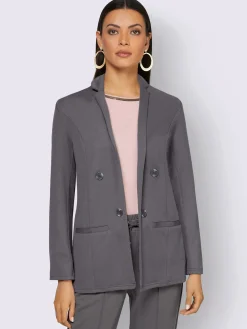 Blazer forme ouverte et longue tendance