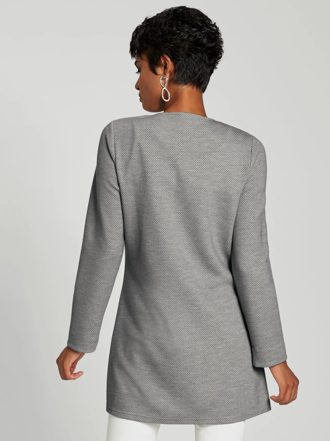 Blazer long qualité jersey extensible, souple et confortable