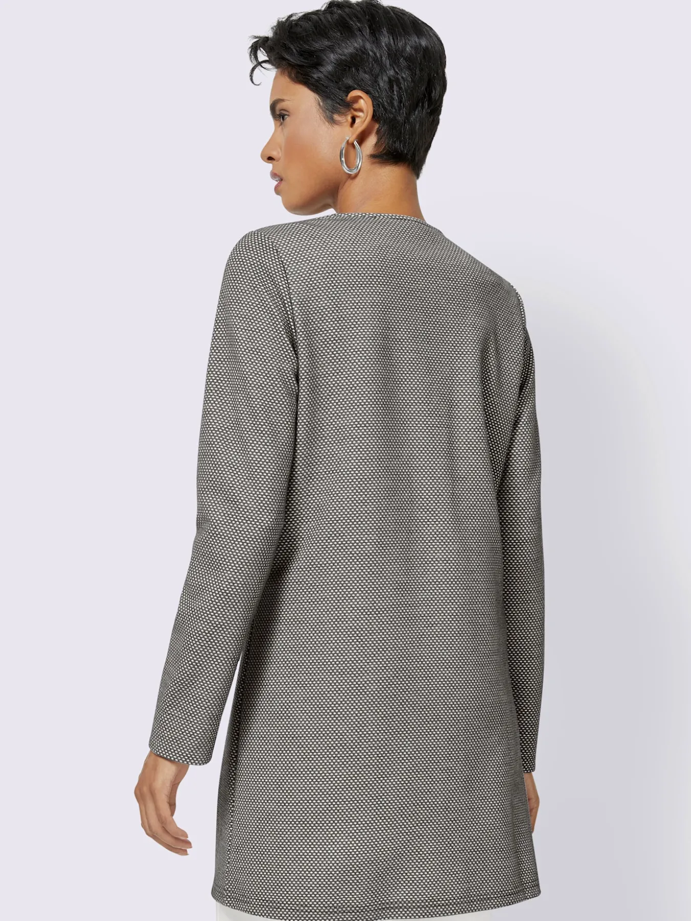 Blazer long qualité jersey extensible, souple et confortable