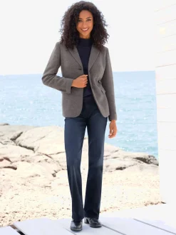 Blazer motif sergé chevron