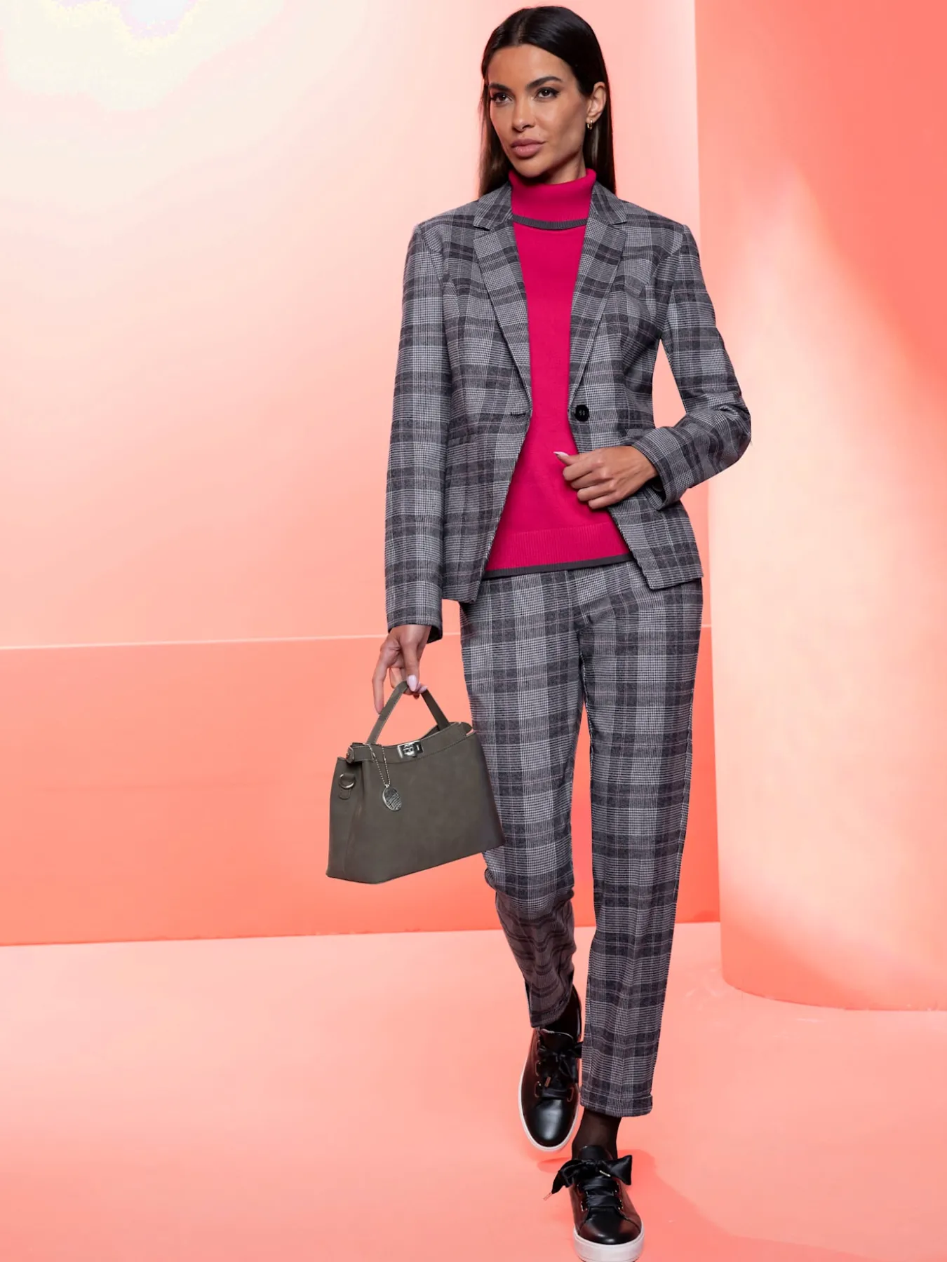 Blazer superbe tissage en carreaux