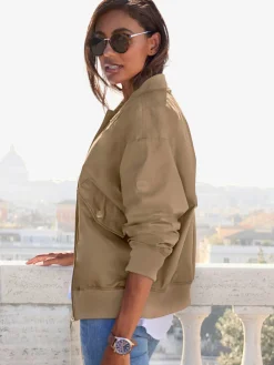 Blouson léger aux détails couleur or