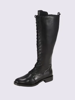 Bottes à lacets cuir nappa de vache
