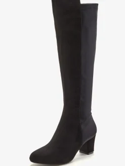 Bottes avec empiècement extensible tendance. hauteur du talon env. 6 cm