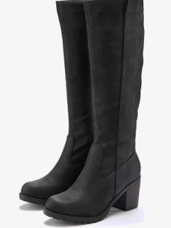 Bottes pour jambe large talon bottier confortable et tige large