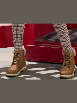 Bottines à lacets avec doublure toute douce