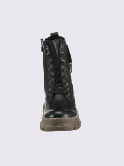 Bottines à lacets cuir nappa de vache